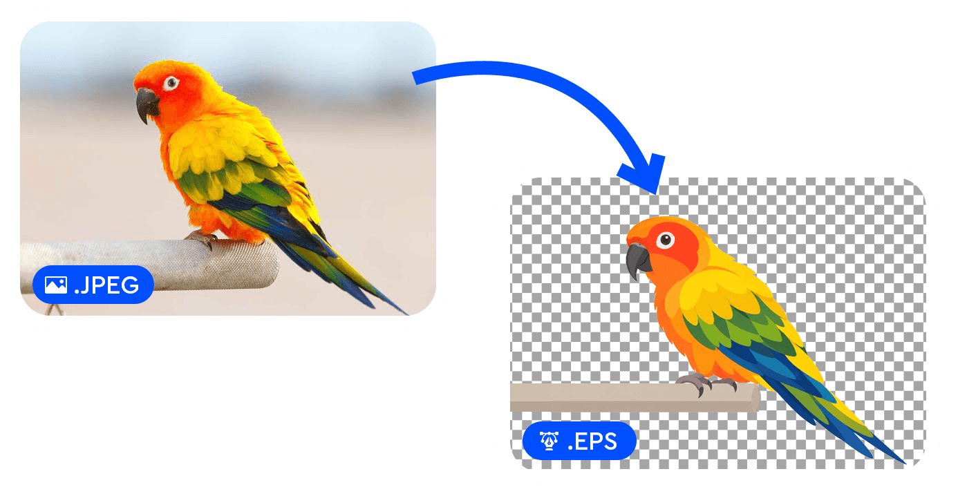 JPEG photo converted to EPS vector art